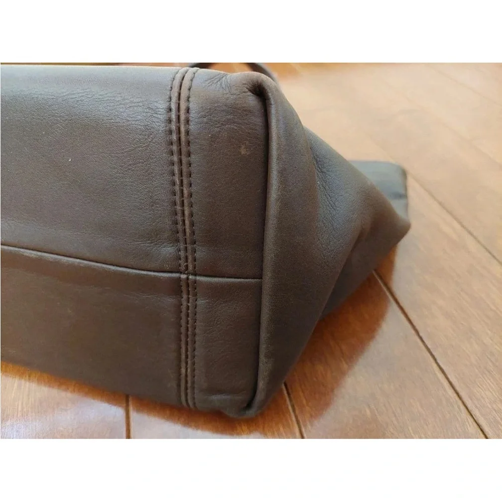 Coach Chocolate Brown Leather Tote - Picture 12 of 14